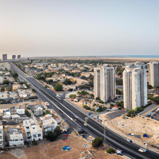 תמונה המציגה נוף פנורמי של נוף עירוני אשדוד
